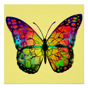 PÓSTER MARIPOSA ABSTRACTO