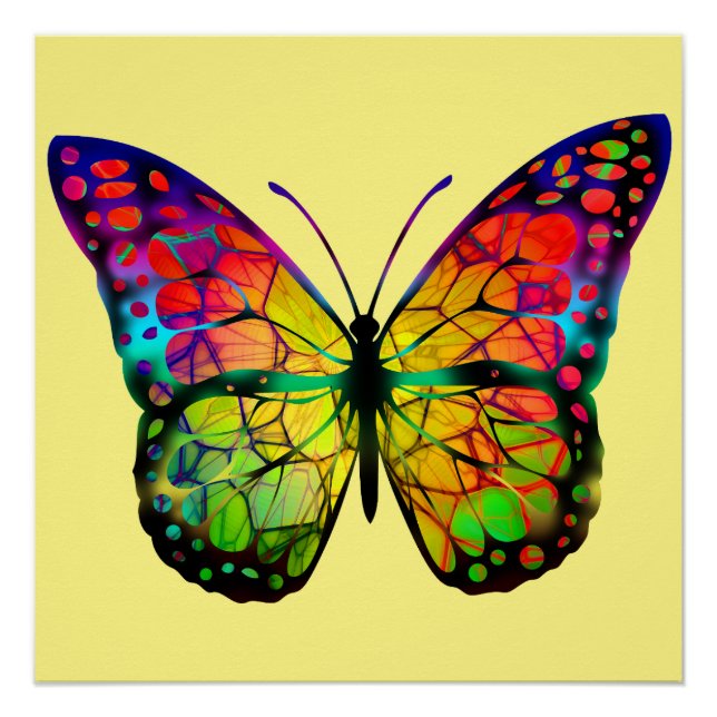 PÓSTER MARIPOSA ABSTRACTO (Anverso)