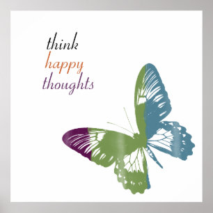 Póster Mariposa acuarela