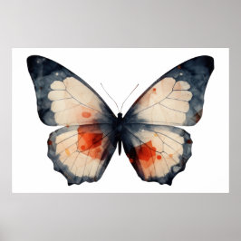 Póster Mariposa acuarela