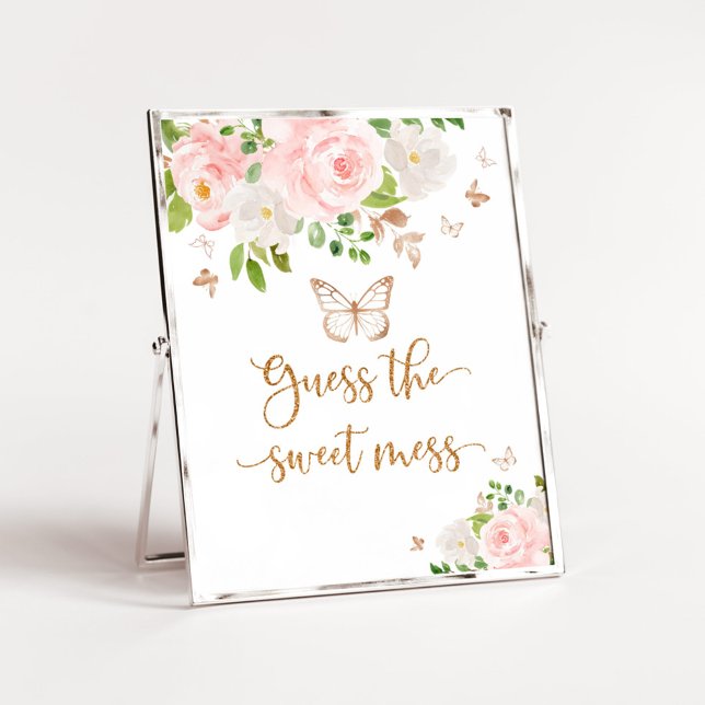 Póster Mariposa adivina el dulce juego de la ducha bebé (Subido por el creador)