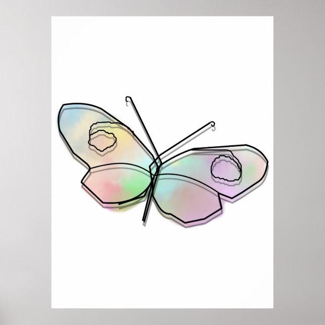 Póster Mariposa alambre (Frente)