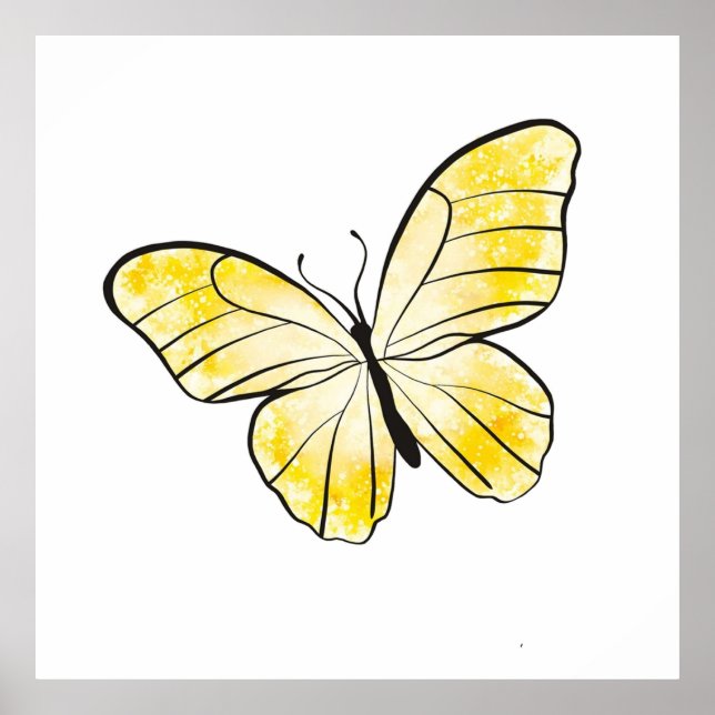 Póster Mariposa amarilla (Frente)