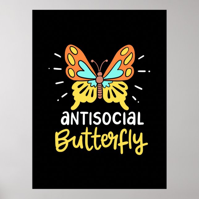 Póster Mariposa antisocial (Frente)