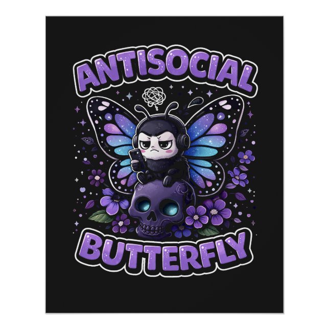 Póster Mariposa Antisocial (Anverso)