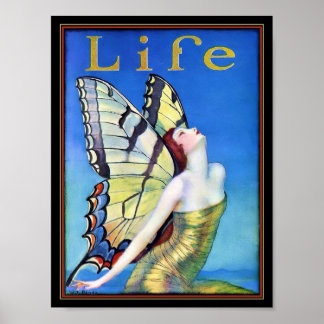 Póster Mariposa Art Deco