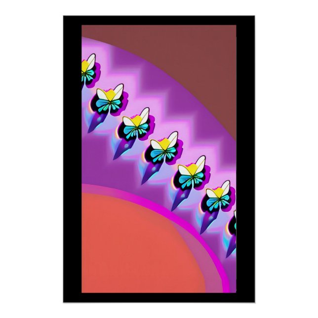 Póster Mariposa - Arte de Ken Gage (Anverso)