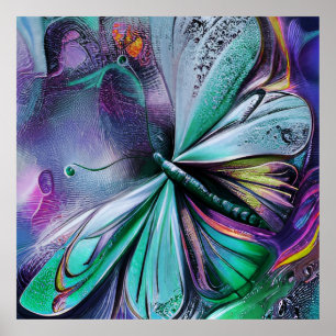 Póster Mariposa Azul