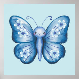 Póster Mariposa azul