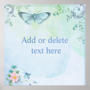 Póster Mariposa azul