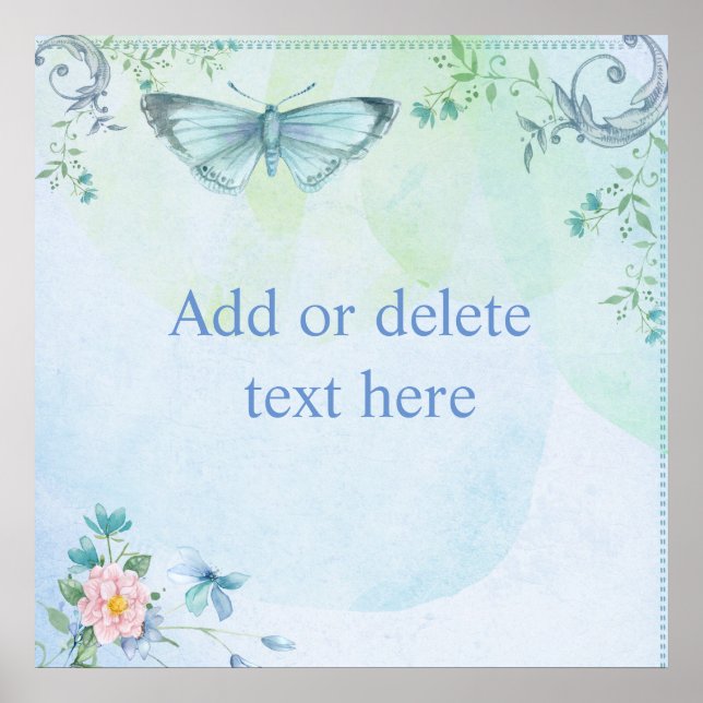 Póster Mariposa azul (Frente)