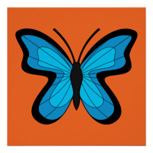 Póster Mariposa azul