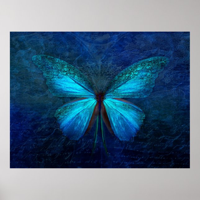 Póster Mariposa azul (Frente)