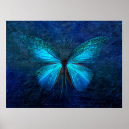 Póster Mariposa azul miso
