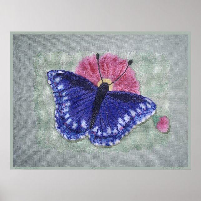 PÓSTER MARIPOSA AZUL PLANTADA (Frente)