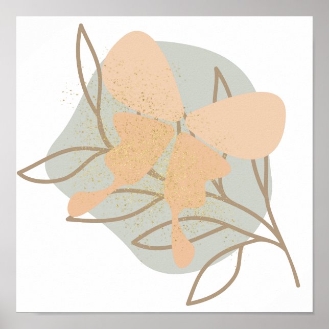 Póster Mariposa Boho, (Frente)