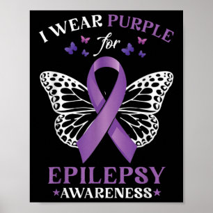 Póster Mariposa Cardíaca Que Uso Púrpura Para Epilepsia A