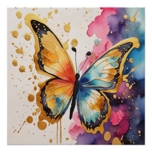 Póster Mariposa Colorida