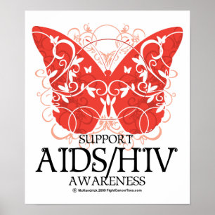 Póster Mariposa de AIDS/HIV