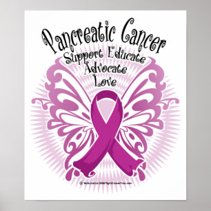 Póster Mariposa de cáncer pancreático 3