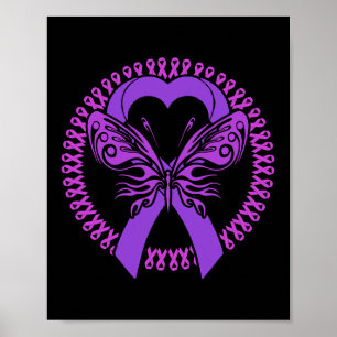 Póster Mariposa de Cinta - Conciencia sobre Fibromialgia
