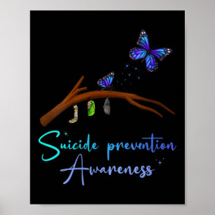 Póster Mariposa de concienciación sobre prevención del su