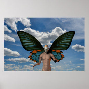 Póster Mariposa de cráneo