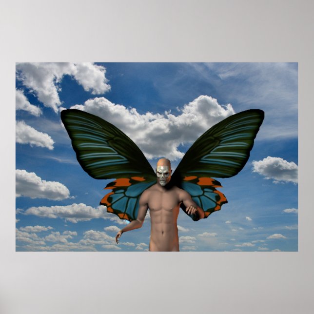 Póster Mariposa de cráneo (Frente)