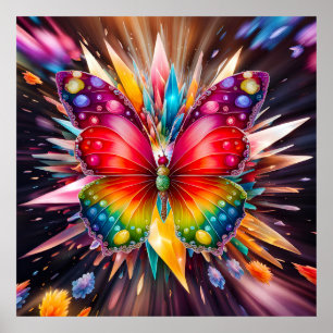 Póster Mariposa de cristal