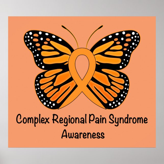 Póster Mariposa de Esperanza CRPS/RSD Cinta (Frente)