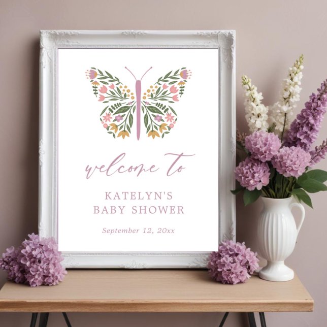 Póster Mariposa de Flor Silvestre Elegante (Subido por el creador)