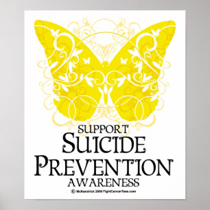 Póster Mariposa de la prevención del suicidio