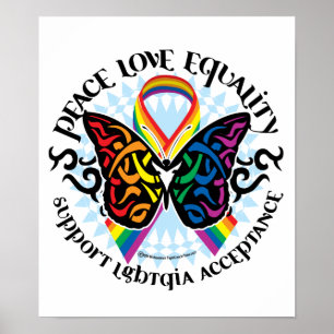 Póster Mariposa de LGBTQIA tribal
