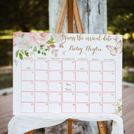 Póster Mariposa de oro de Rubor Adivina el calendario de