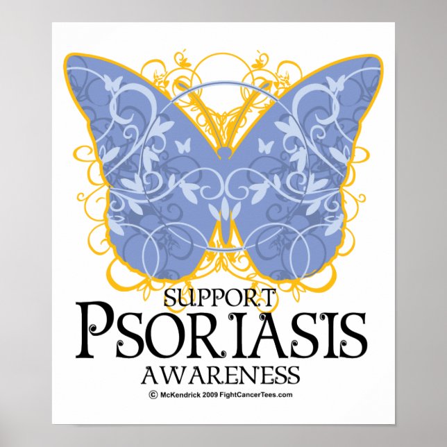 Póster Mariposa de Psoriasis (Frente)