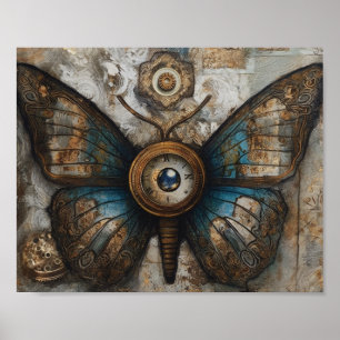 Póster Mariposa de Steampunk