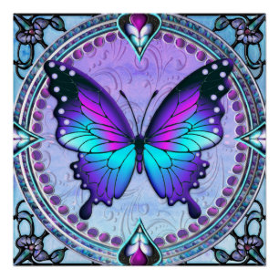 Póster Mariposa de sublimación con fondo