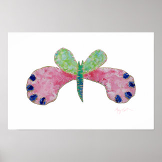 Póster Mariposa de verano impresa