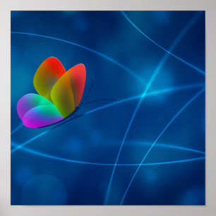 Póster Mariposa del arco iris