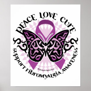 Póster Mariposa del Fibromyalgia tribal