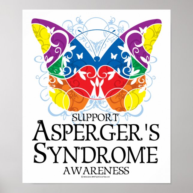 Póster Mariposa del Síndrome de Asperger (Frente)