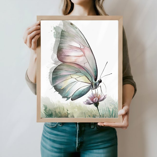 Póster Mariposa Delicada acuarela (Subido por el creador)