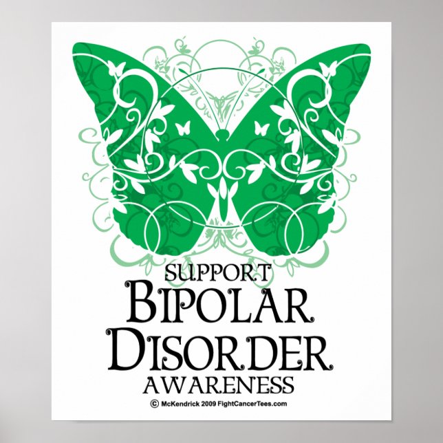 Póster Mariposa desordenada bipolar (Frente)