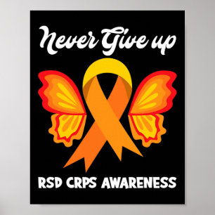 Póster Mariposa Esperanza Luchador Naranja Ribbon Rsd Crp