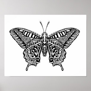 Póster Mariposa estilo 4