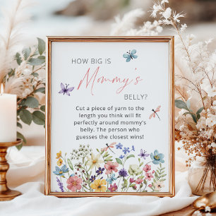 Póster Mariposa florida cuán grande es la Belly de mamá
