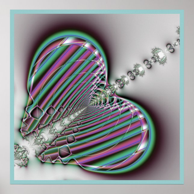 Póster Mariposa fractal (Frente)