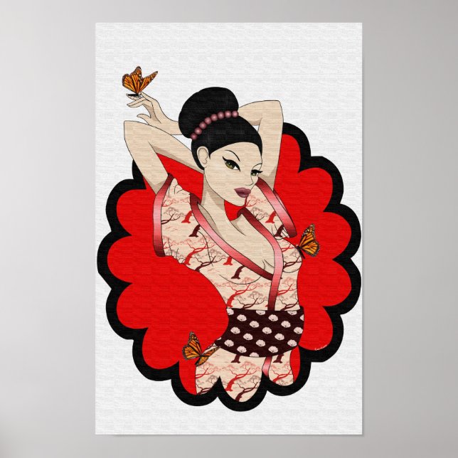 Póster Mariposa Geisha (Frente)