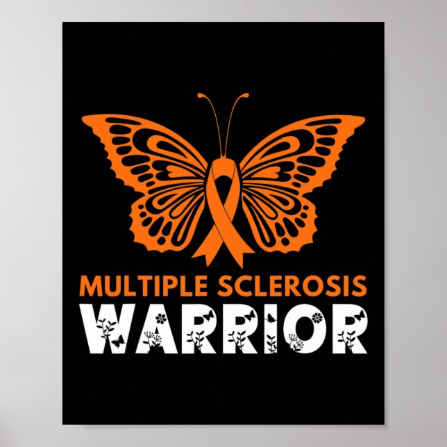 Póster Mariposa guerrera esclerosis múltiple Ora de conci (Frente)