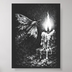 Póster Mariposa hacia la llama — por BurnsInHell